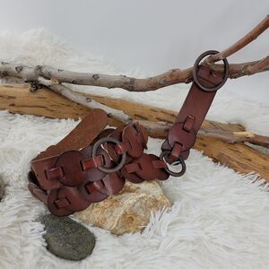 Fossil brown leather belt